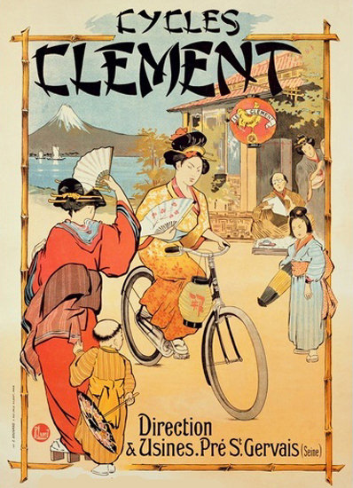 Cycles Clement St Gervais Seine Bicycles Japan | Vintage Travel Posters 1891-1970