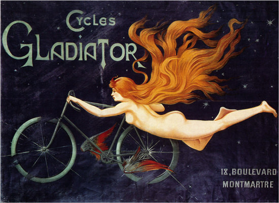 Cycles Gladiator Nude Montmartre Paris Massias | Sex Appeal Vintage Ads and Covers 1891-1970