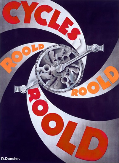 Cycles Roold Bevel Wheel R Dansler | Vintage Travel Posters 1891-1970