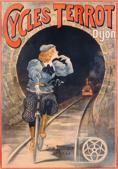 Cycles Terrot Dijon Bicycles 1900 Paris Vercasson | Vintage Travel Posters 1891-1970