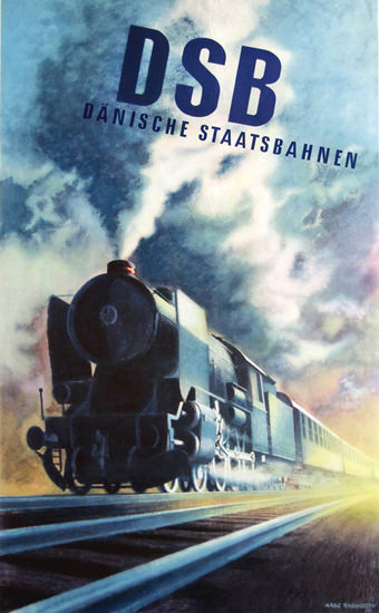 DSB Daenische Staatsbahnen 1950 | Vintage Travel Posters 1891-1970