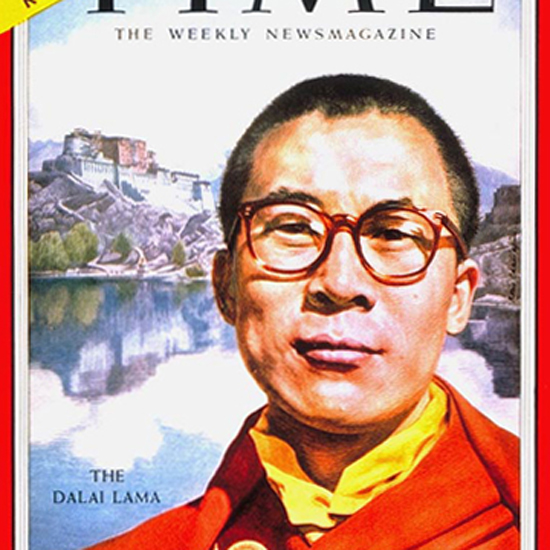 Dalai Lama Time Magazine 1959-04 by Boris Chaliapin crop | Best of Vintage Cover Art 1900-1970