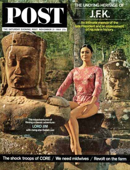 Daliah Lavi in Lord Jim Saturday Evening Post 1964_11_21 | Sex Appeal Vintage Ads and Covers 1891-1970