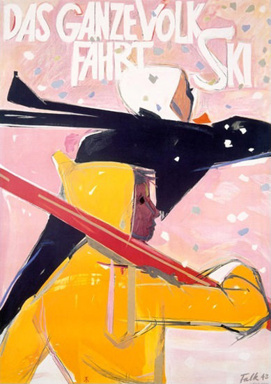 Das Ganze Volk Faehrt Ski 1943 A Nation On Skis | Vintage Travel Posters 1891-1970