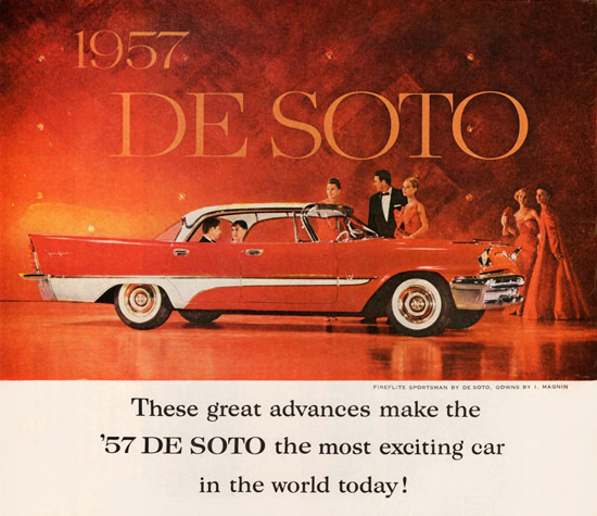 DeSoto Fireflite Sportsman 1957 Gowns | Vintage Cars 1891-1970