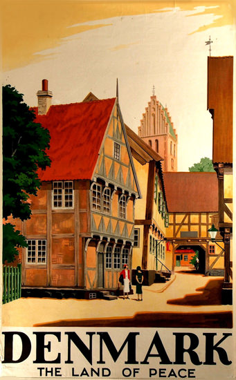 Denmark The Land Of Peace 1935 | Vintage Travel Posters 1891-1970