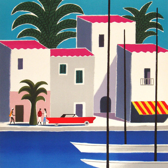 Detail Of Air France French Riviera 1965 | Best of 1960s Ad and Cover Art