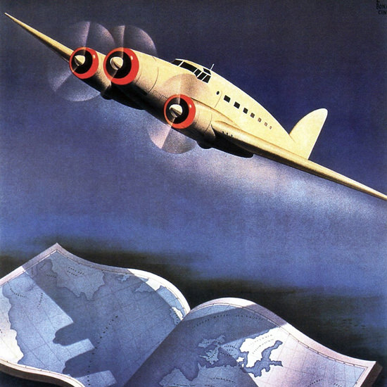 Detail Of Ala Littoria 1939 | Best of 1930s Ad and Cover Art