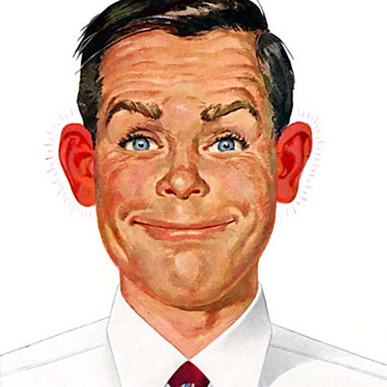 Detail Of Arrow Shirts And Ties Say Nice Things 1950 | Best of Vintage Ad Art 1891-1970
