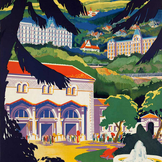 Detail Of Auvergne Chatel-Guyon 1930s | Best of 1930s Ad and Cover Art