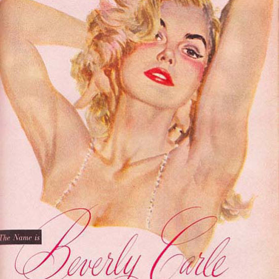 Detail Of Beverly Carle 1955 She Set A World On Fire | Best of 1950s Ad and Cover Art