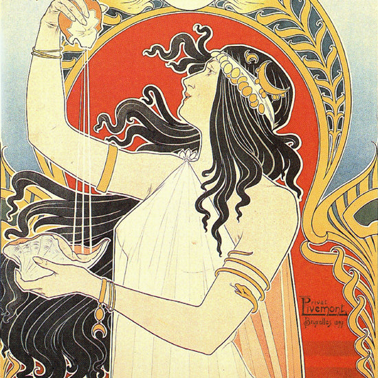 Detail Of Bitter Oriental Privat Livemont Bruxelles 1897 | Best of Vintage Ad Art 1891-1970