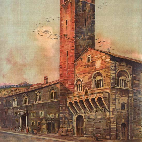 Detail Of Brescia Italy Italia | Best of Vintage Ad Art 1891-1970