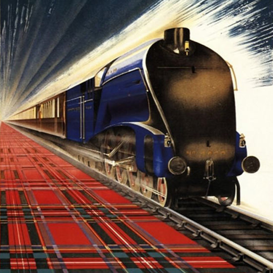 Detail Of British Railways Queen Of Scots Pullman 1940s | Best of 1940s Ad and Cover Art