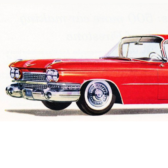 Detail Of Cadillac DeVille Sedan 1959 At Perinos B | Best of 1950s Ad and Cover Art