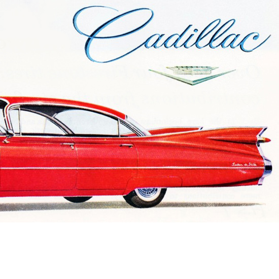 Detail Of Cadillac DeVille Sedan 1959 At Perinos C | Best of 1950s Ad and Cover Art