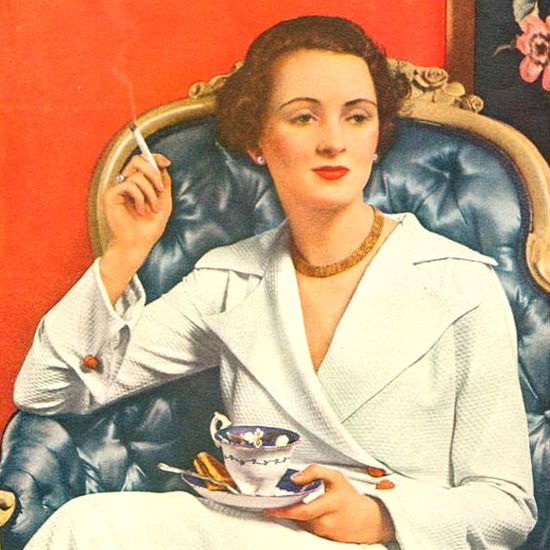 Detail Of Camel Cigarettes Mary De Mumm 1935 | Best of 1930s Ad and Cover Art