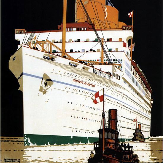 Detail Of Canadian Pacific To Canada USA 1933 | Best of Vintage Ad Art 1891-1970