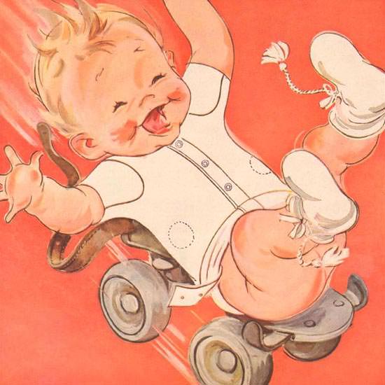 Detail Of Carters How To Make A Shirt Hurry Baby 1957 | Best of Vintage Ad Art 1891-1970