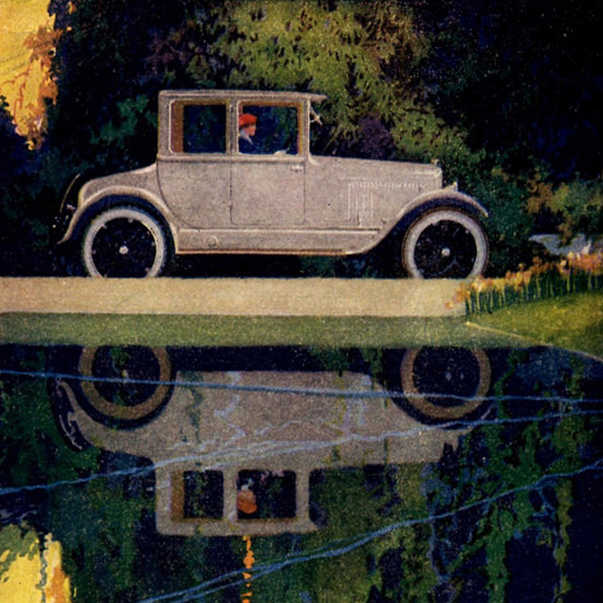 Detail Of Chalmers Coupe Hot Spot Detroit 1920 | Best of Vintage Ad Art 1891-1970