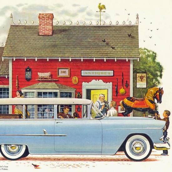 Detail Of Chevrolet Station Wagon Body By Fisher 1955 | Best of Vintage Ad Art 1891-1970