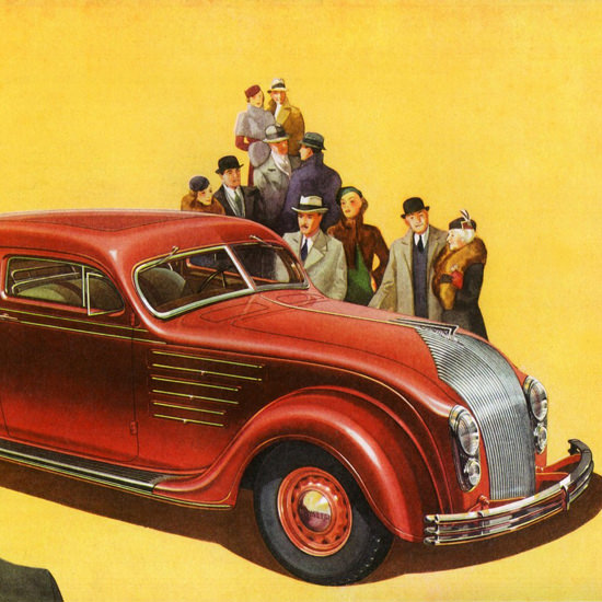 Detail Of Chrysler Airflow Imperial Coupe Five P 1934 | Best of 1930s Ad and Cover Art