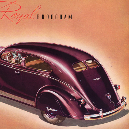 Detail Of Chrysler Royal Brougham 1938 Wide Doors | Best of Vintage Ad Art 1891-1970
