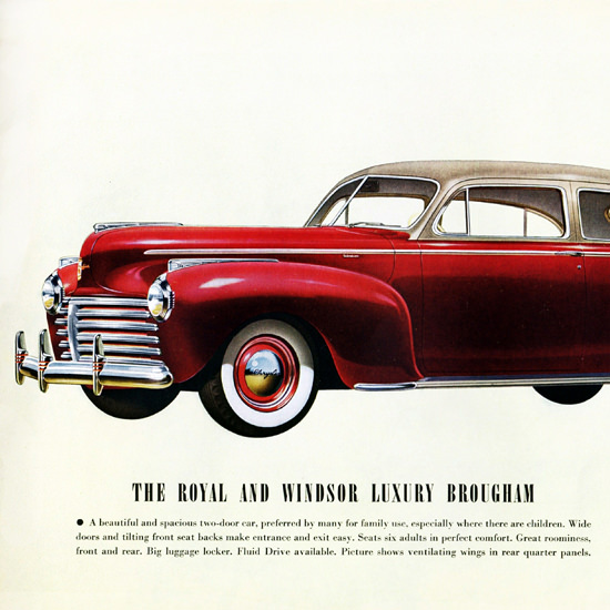 Detail Of Chrysler Royal Windsor Luxury Brougham 1941 | Best of Vintage Ad Art 1891-1970