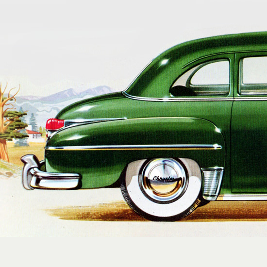 Detail Of Chrysler Windsor 8 P Limousine 1949 | Best of Vintage Ad Art 1891-1970