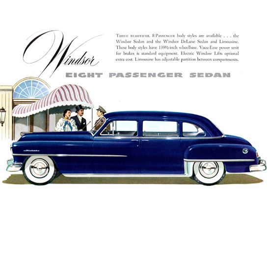 Detail Of Chrysler Windsor 8 P Sedan 1951 | Best of Vintage Ad Art 1891-1970