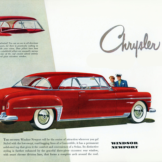Detail Of Chrysler Windsor Newport 1950 | Best of 1950s Ad and Cover Art