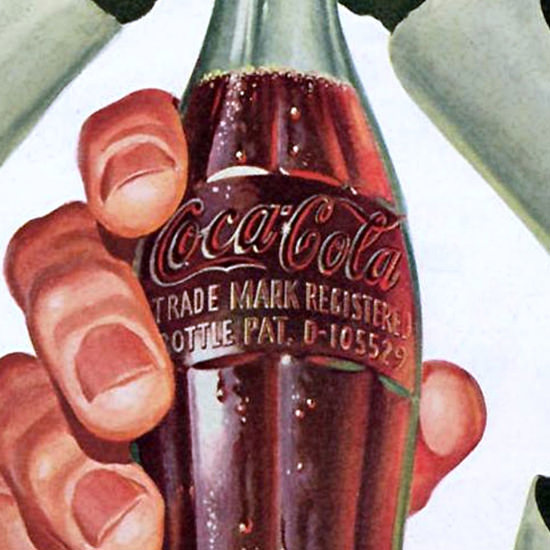 Detail Of Coca-Cola Quality Carries On Coke B | Best of Vintage Ad Art 1891-1970