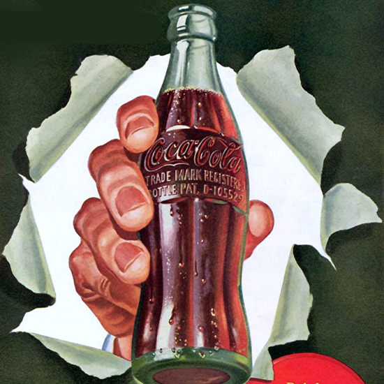 Detail Of Coca-Cola Quality Carries On Coke | Best of Vintage Ad Art 1891-1970