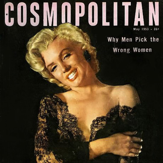 Detail Of Cosmopolitan Magazine Copyright 1953 Marilyn Monroe | Best of Vintage Ad Art 1891-1970