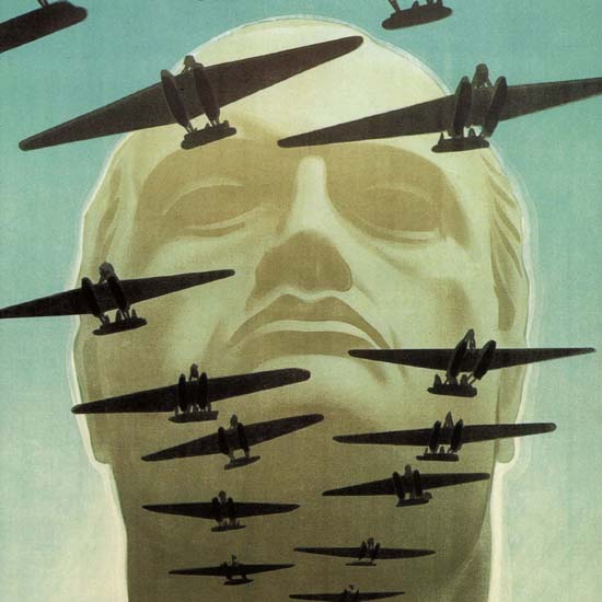 Detail Of Crociera Aerea Del Decannale 1933 Italy Italia | Best of 1930s Ad and Cover Art