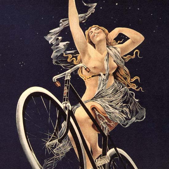 Detail Of Cycles Sirius Nude Rue Duret Paris Henri Gray B | Best of Vintage Ad Art 1891-1970