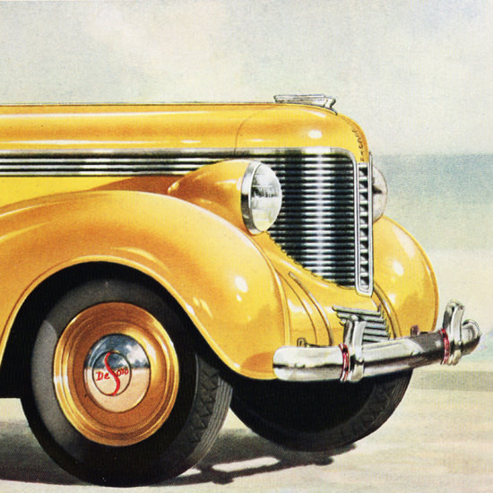 Detail Of DeSoto Convertibles Let It Shine 1938 | Best of Vintage Ad Art 1891-1970