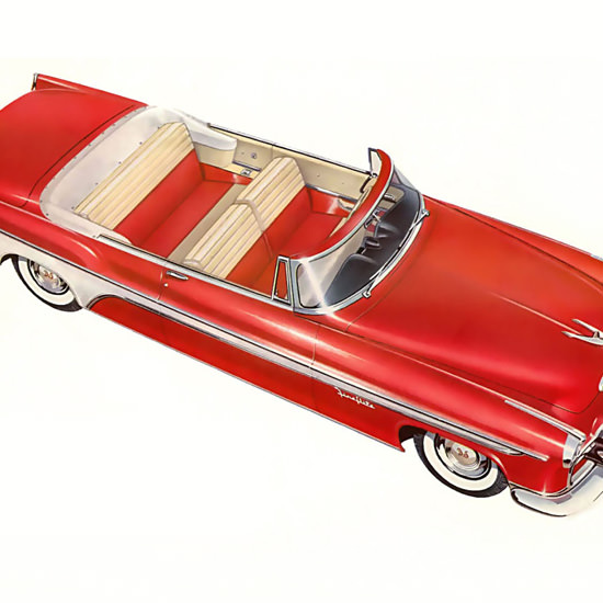 Detail Of DeSoto Fireflite Convertible 1955 | Best of Vintage Ad Art 1891-1970