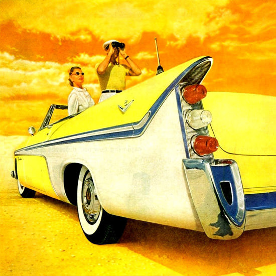 Detail Of DeSoto Fireflite Convertible 1956 | Best of 1950s Ad and Cover Art