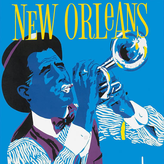Detail Of Delta Air Lines New Orleans Jazz 1960 | Best of Vintage Ad Art 1891-1970
