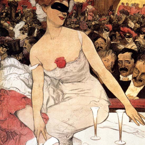 Detail Of Deutsches Theater Bal Pare Germany 1906 | Best of Vintage Ad Art 1891-1970