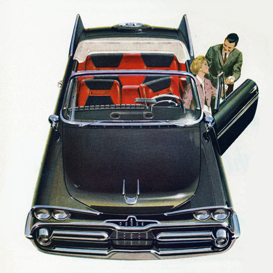 Detail Of Dodge Mayfair Convertible 1959 Great Day | Best of 1950s Ad and Cover Art