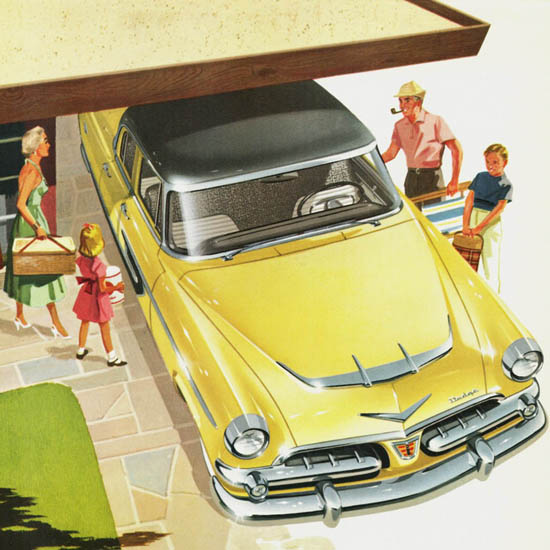 Detail Of Dodge Mayfair Four Door Sedan Canada 1956 | Best of Vintage Ad Art 1891-1970
