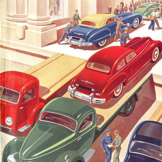 Detail Of Englebert Magazine 1950 Salon De L Automobile | Best of 1950s Ad and Cover Art