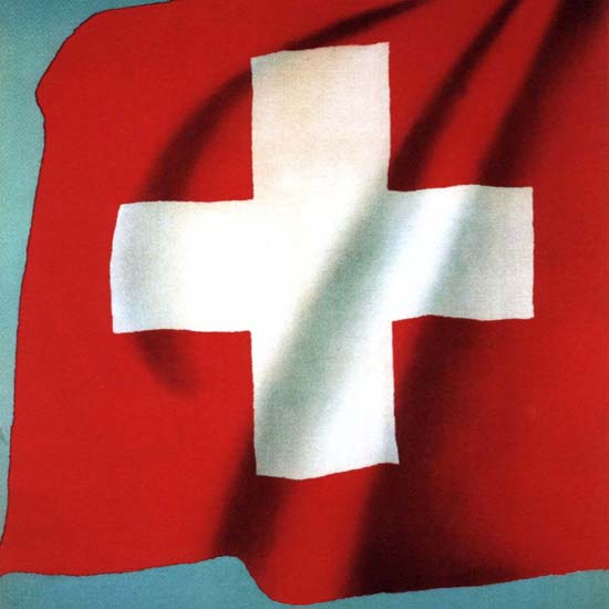 Detail Of Fete Nationale Pour La Croix Rouge 1950 Suisse | Best of Vintage Ad Art 1891-1970