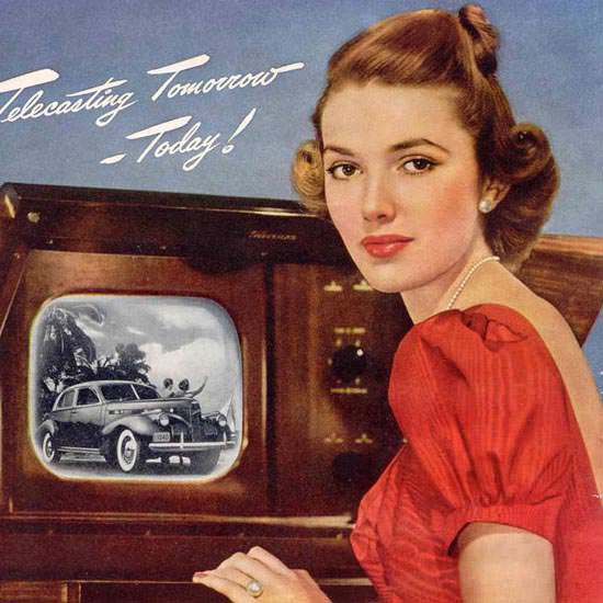 Detail Of Fisher Body Telecasting 1940 | Best of 1940s Ad and Cover Art
