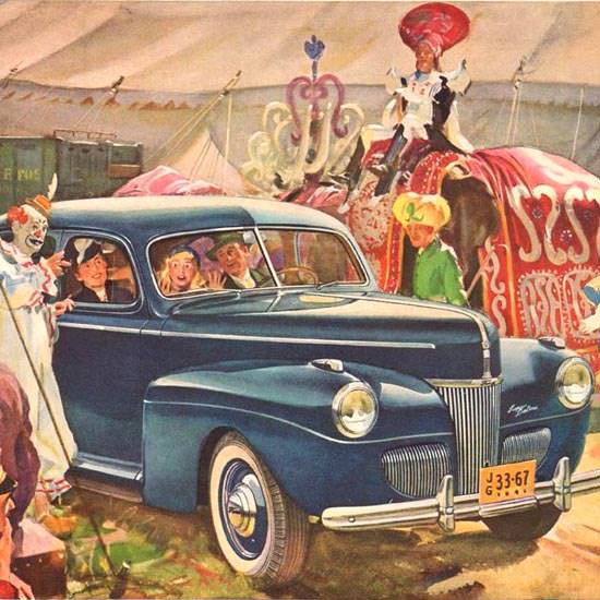 Detail Of Ford Deluxe Circus 1941 | Best of Vintage Ad Art 1891-1970