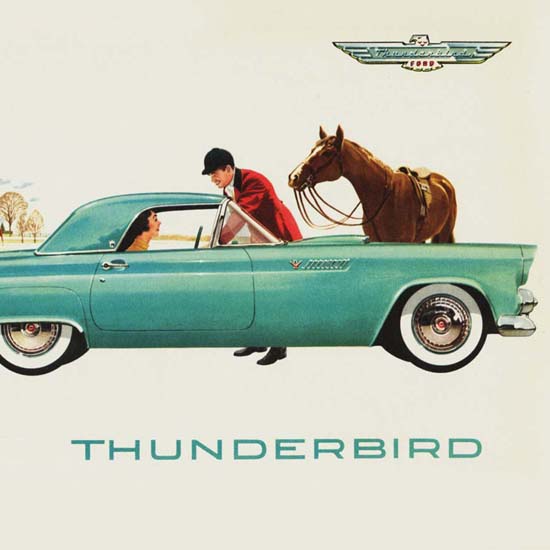 Detail Of Ford Thunderbird 1955 | Best of 1950s Ad and Cover Art