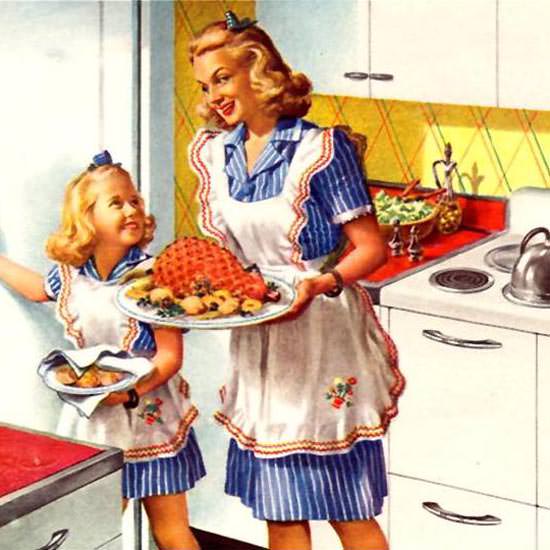 Detail Of General Electric Ranges Speed Cooking 1945 | Best of Vintage Ad Art 1891-1970