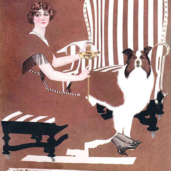 Detail Of Good Housekeeping August 1912 Coles Phillips | Best of Vintage Ad Art 1891-1970